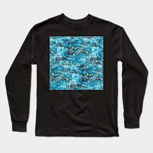 watercolor texture with fireflies Long Sleeve T-Shirt